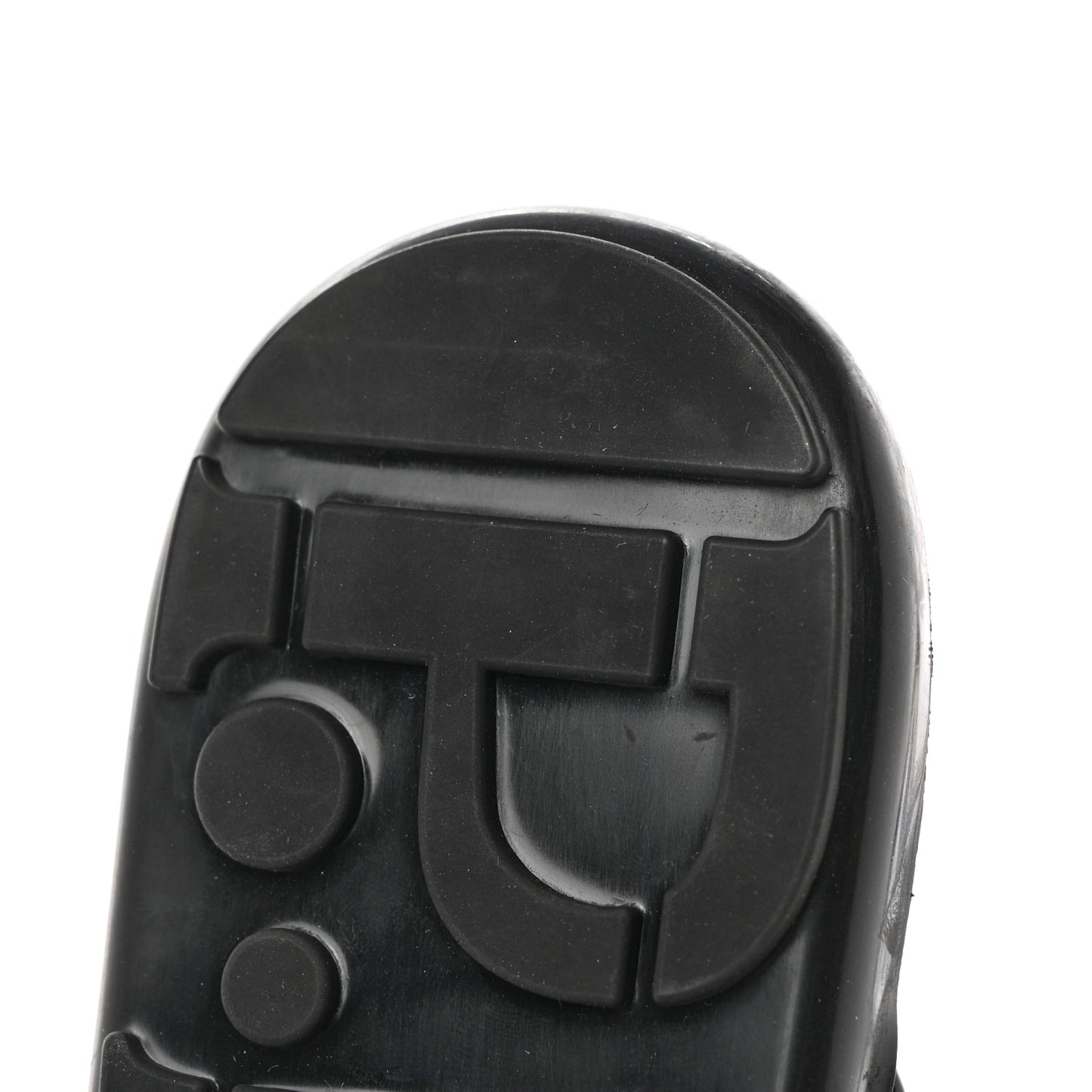 Patent Calfskin Logo Thong Sandals 39 Black