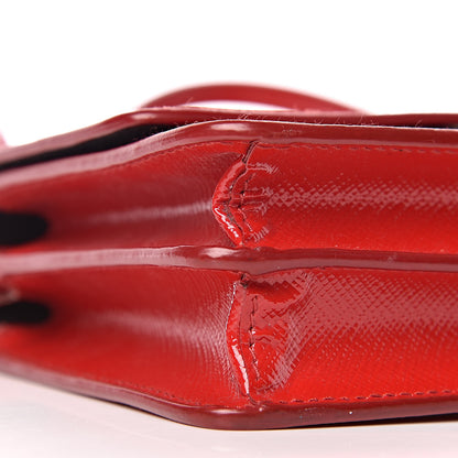 Prada Saffiano Vernice Wallet with Strap Rosso 11 of 12