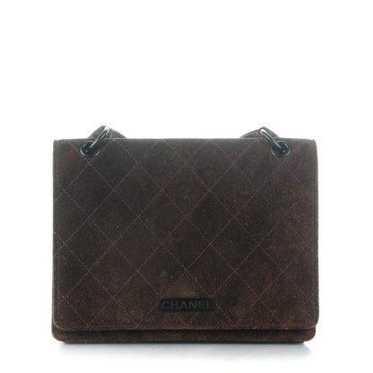Chanel Suede Quilted Flap Bag Brown 1 of 8