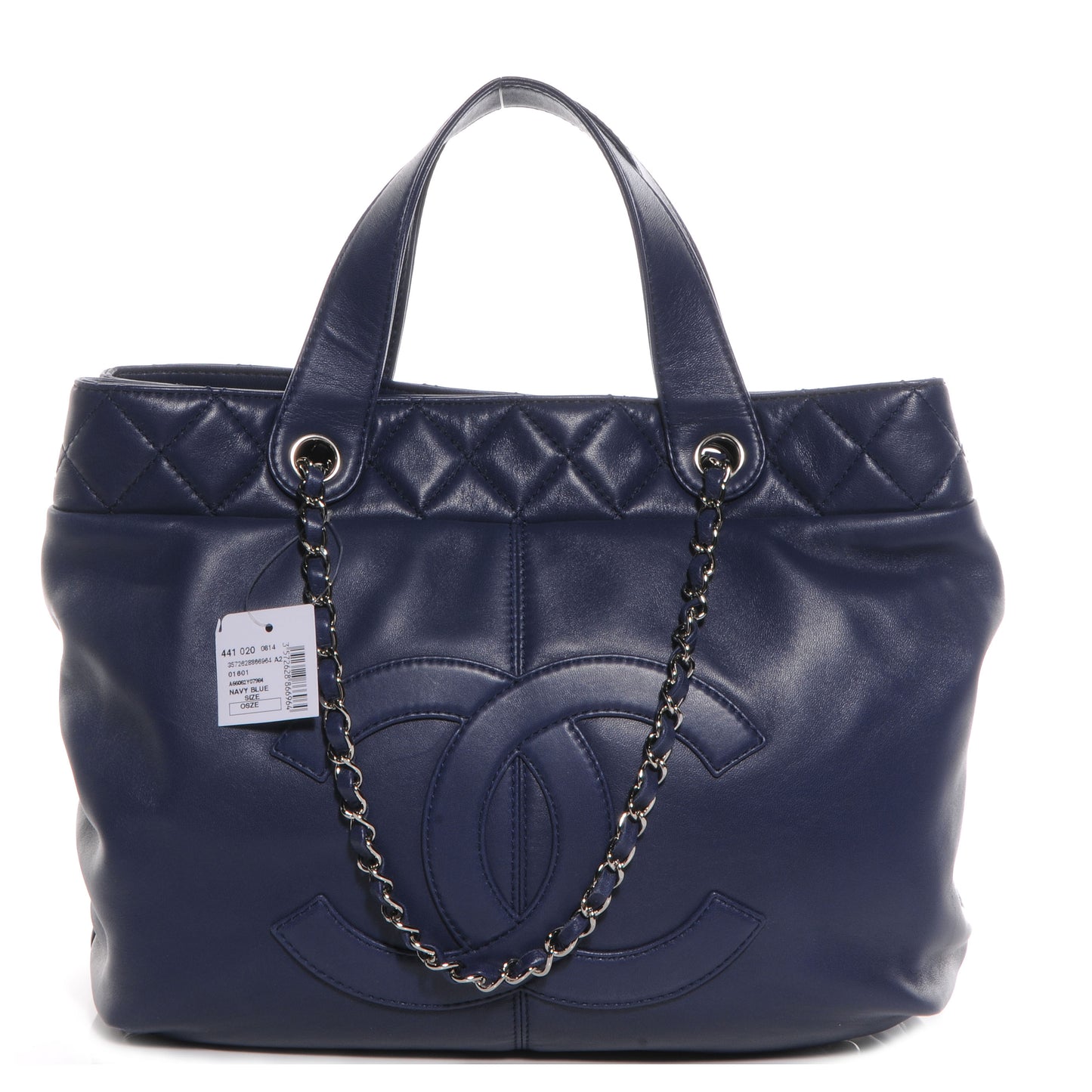 Calfskin Trianon Large Tote Blue