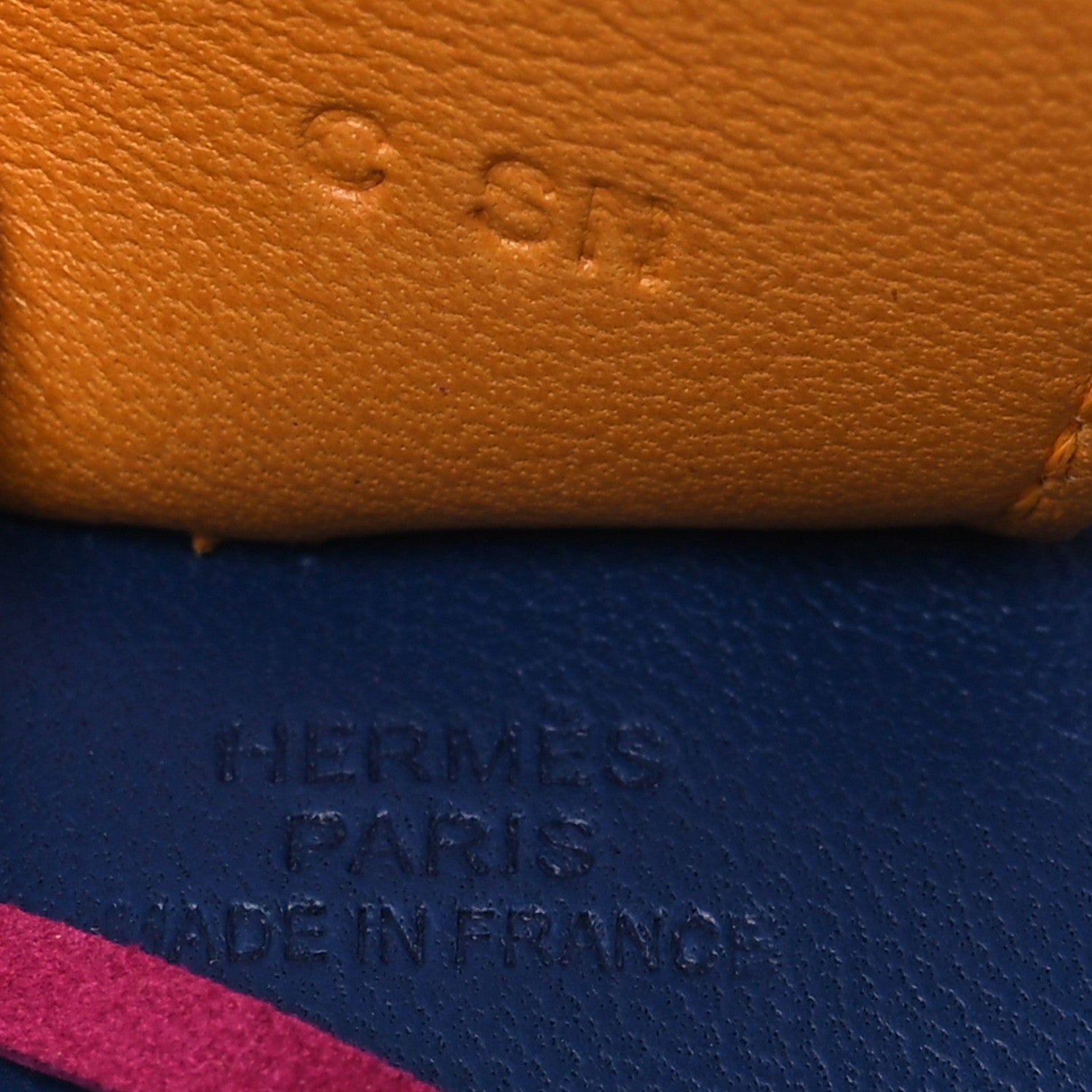 Hermes Milo Lambskin Grigri Rodeo Horse Bag Charm MM Bleu Saphir Rose Pourpre Bouton D'Or 3 of 4