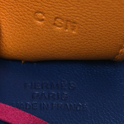 Hermes Milo Lambskin Grigri Rodeo Horse Bag Charm MM Bleu Saphir Rose Pourpre Bouton D'Or 3 of 4