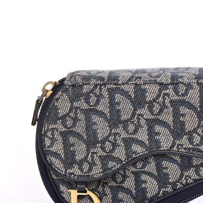 Christian Dior Monogram Mini Saddle Zip Pouch Navy Blue 12 of 12