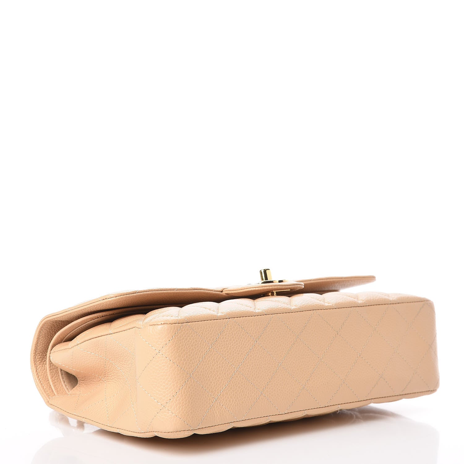 Chanel Caviar Quilted Medium Double Flap Beige Clair 4 of 9