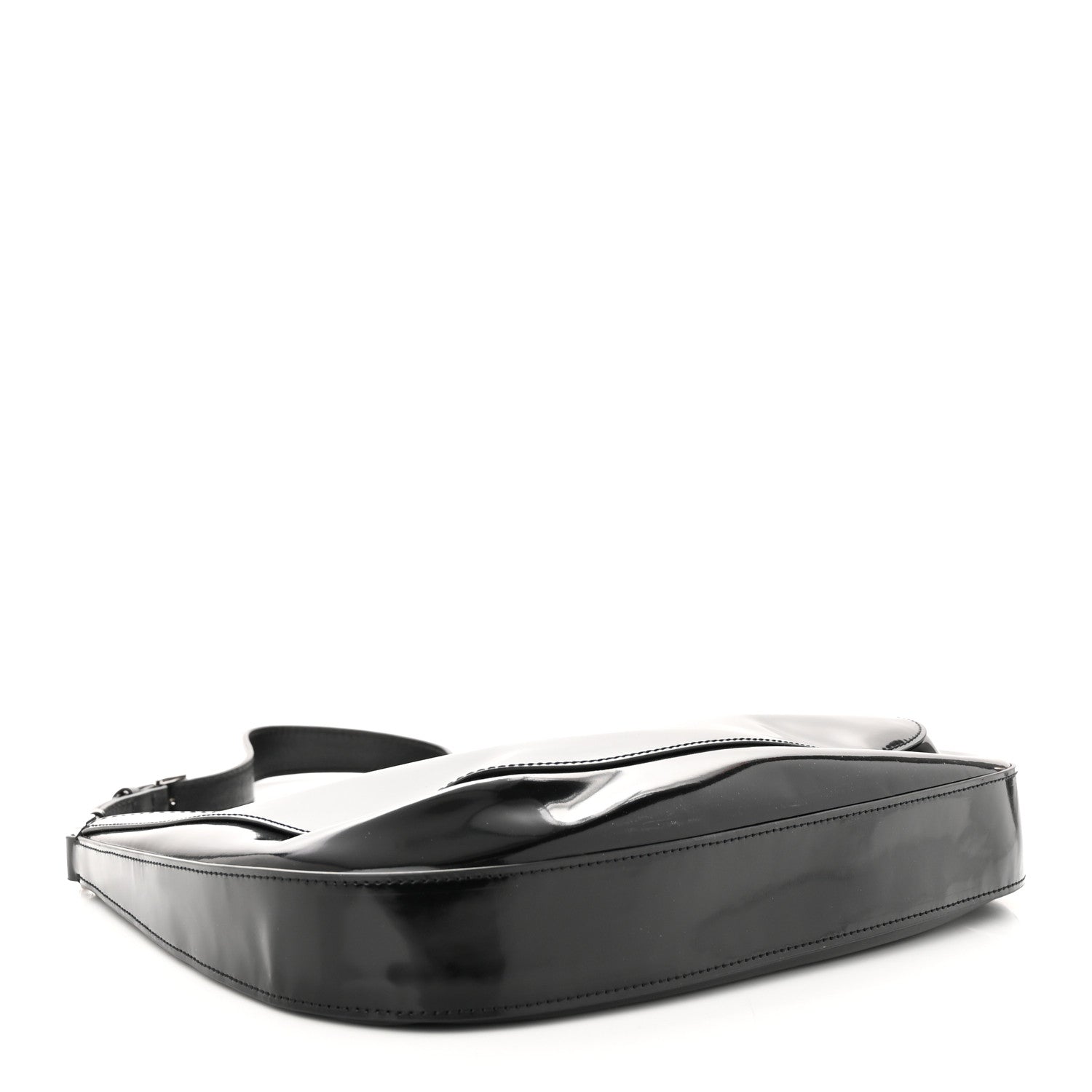 Prada Spazzolato Large Cleo Adjustable Strap Shoulder Bag Black 4 of 11
