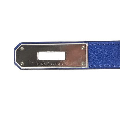 Hermes Taurillon Clemence Kelly Retourne 32 Bleu Electrique 10 of 27