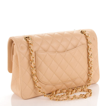 Chanel Caviar Quilted Medium Double Flap Beige Clair 3 of 8