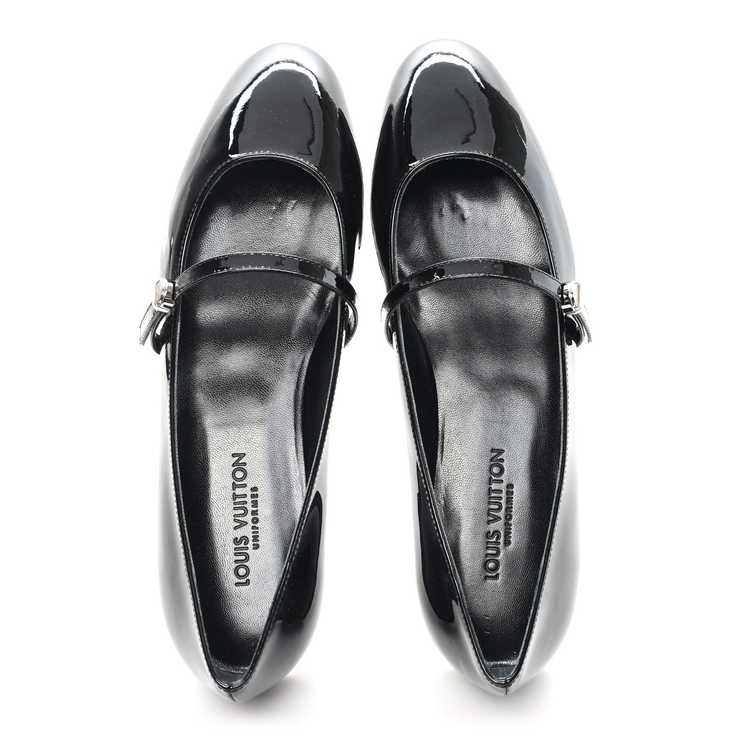 Louis Vuitton Patent Uniformes Ballerina Flat 38.5 Black 2 of 10
