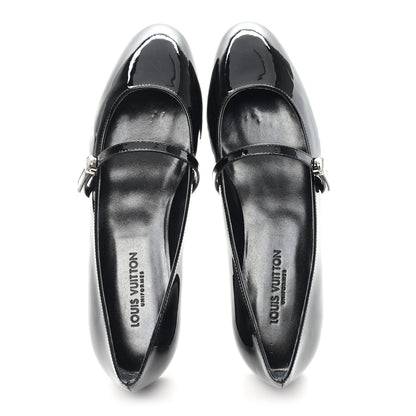 Louis Vuitton Patent Uniformes Ballerina Flat 38.5 Black 2 of 10