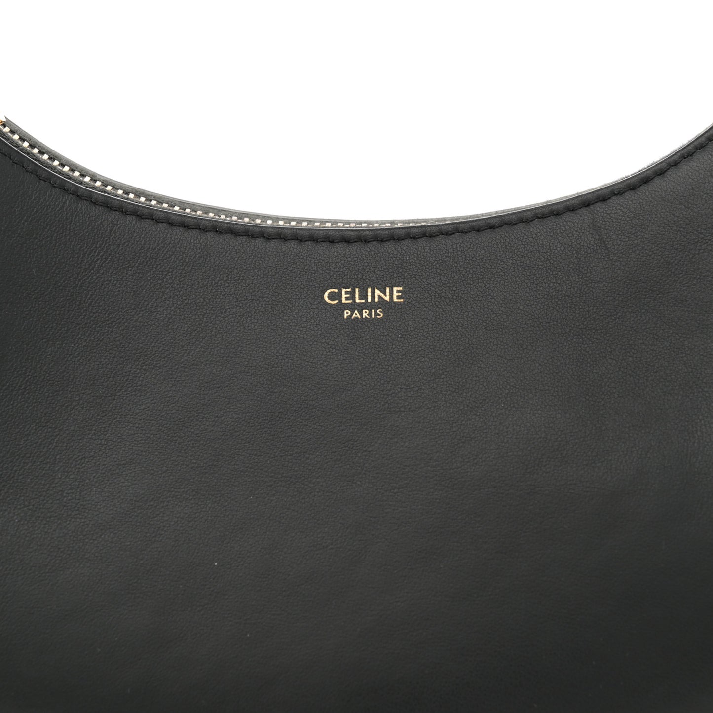 Smooth Calfskin Medium Strap Ava Shoulder Bag Black