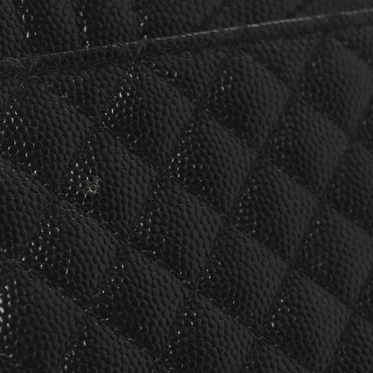 Saint Laurent Grain De Poudre Mixed Matelasse Triquilt Large Monogram Wallet Black 9 of 11
