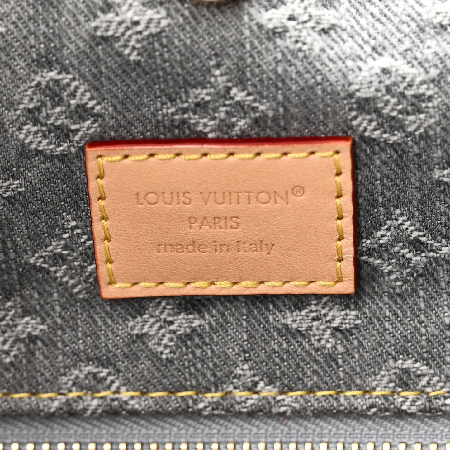Monogram Denim CarryAll MM Washed Grey