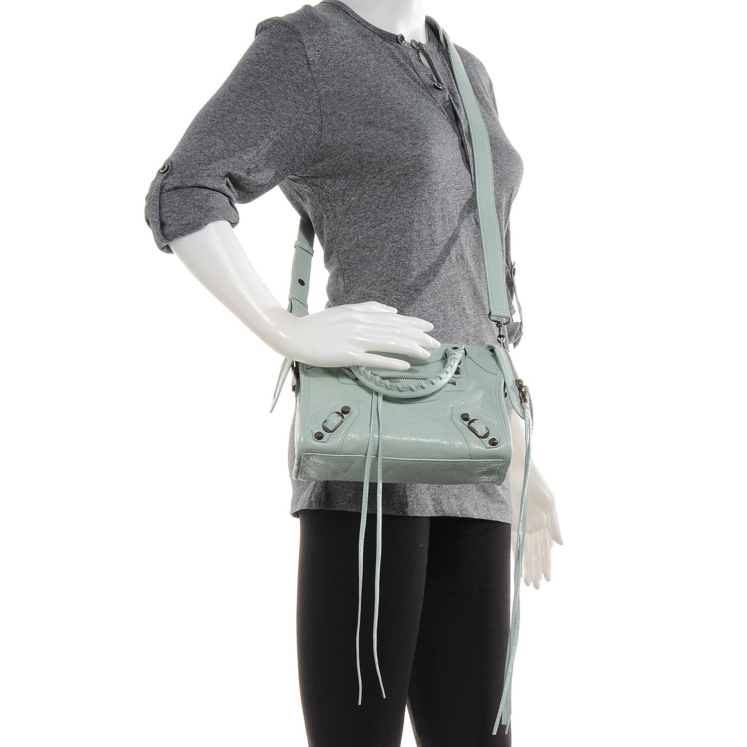 Balenciaga Agneau Mini City Vert Jade 2 of 7