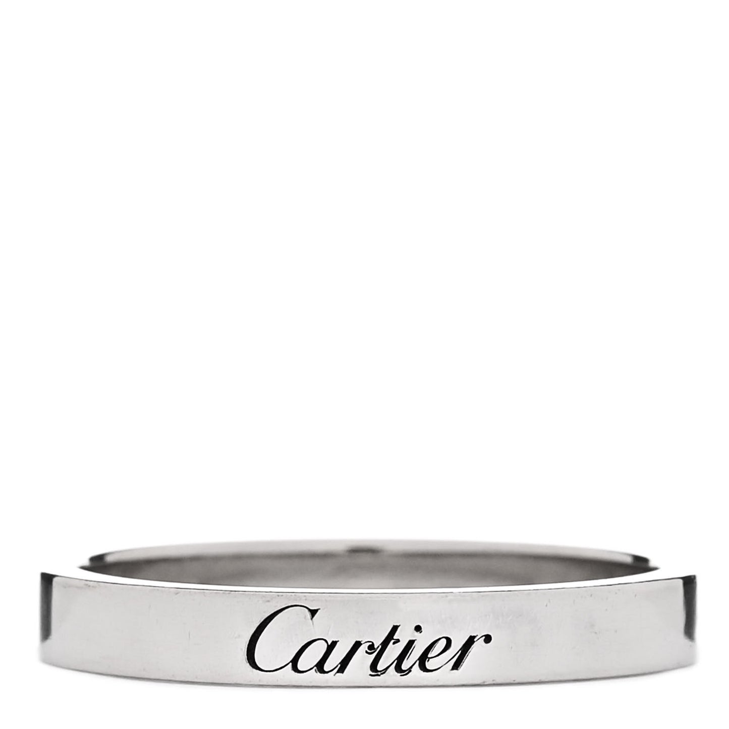 Platinum 3mm C De Cartier Wedding Band Ring 58 8.5