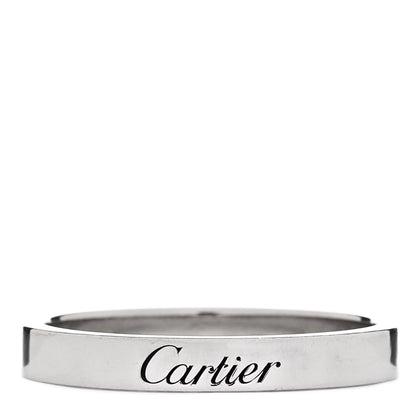 Cartier Platinum 3mm C De Cartier Wedding Band Ring 58 8.5 1 of 4