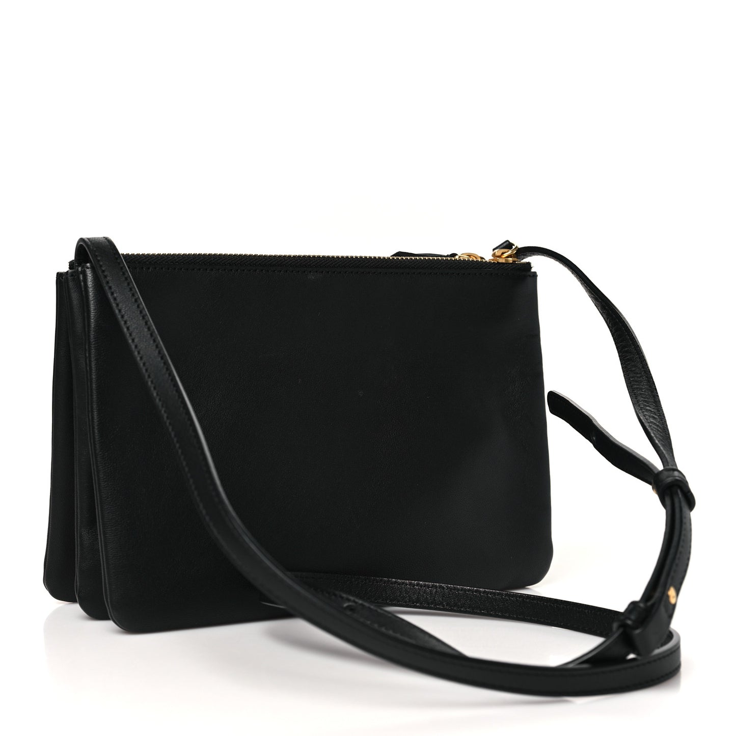 Lambskin Small Trio Crossbody Bag Black
