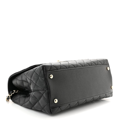 Chanel Caviar Quilted Small Coco Handle Flap Black 4 of 11