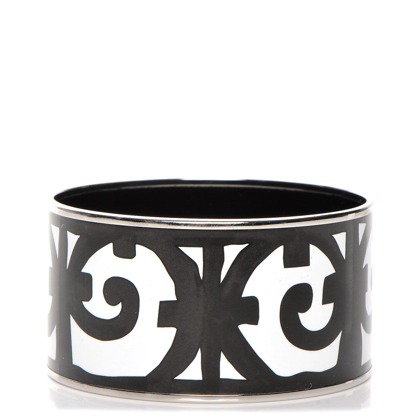 Enamel Printed Extra Wide Balcons du Guadalquivir Bracelet 70 Black