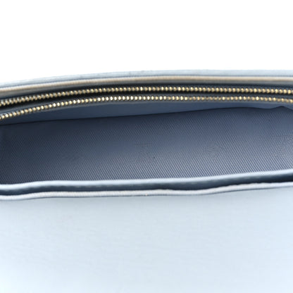 Louis Vuitton Calfskin Bubblegram Wallet On Strap Ice Blue 5 of 15