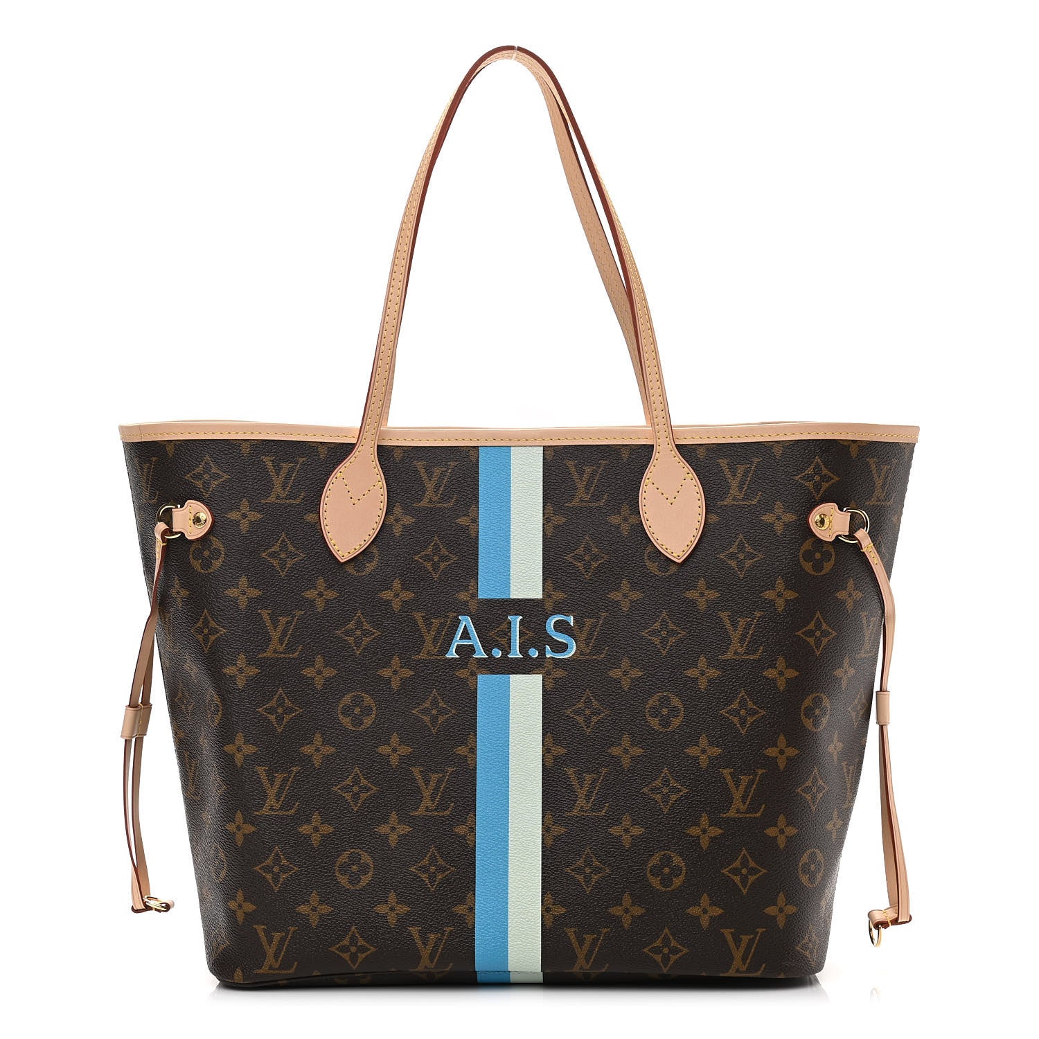 Louis Vuitton Monogram My LV Heritage Neverfull MM Blue Clair White 2 of 11