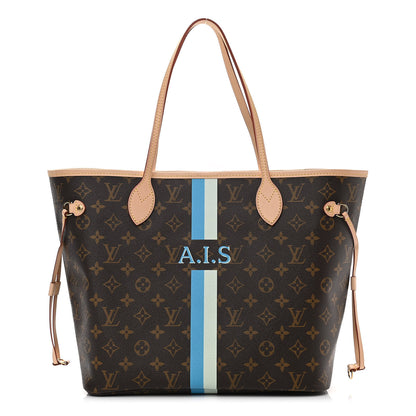 Louis Vuitton Monogram My LV Heritage Neverfull MM Blue Clair White 2 of 11