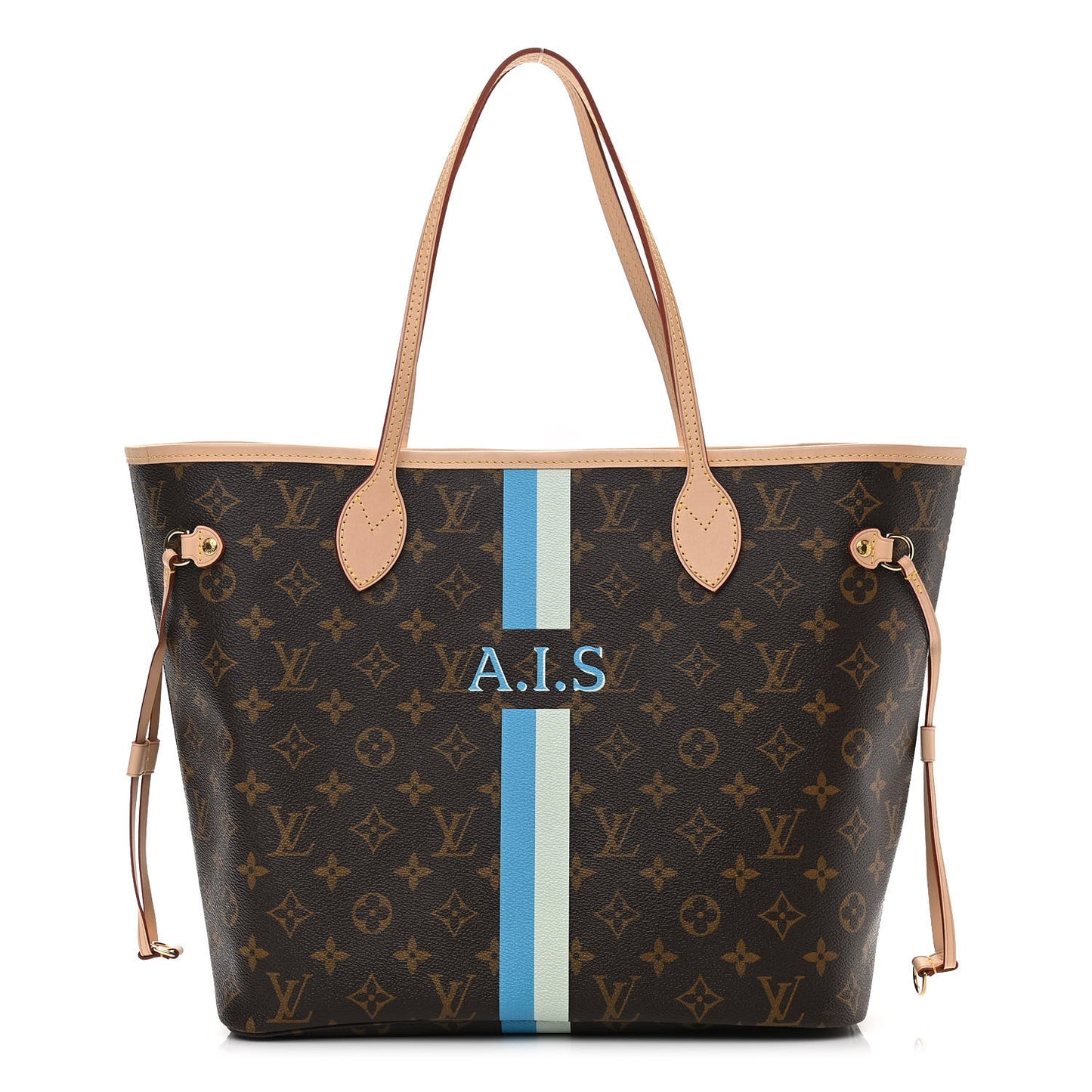Monogram My LV Heritage Neverfull MM Blue Clair White