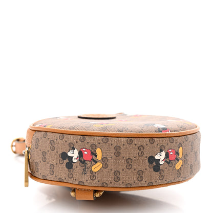 Gucci X DISNEY Mini Vintage GG Supreme Monogram Mickey Mouse Round Backpack Beige Vintage Sun Oil 4 of 11
