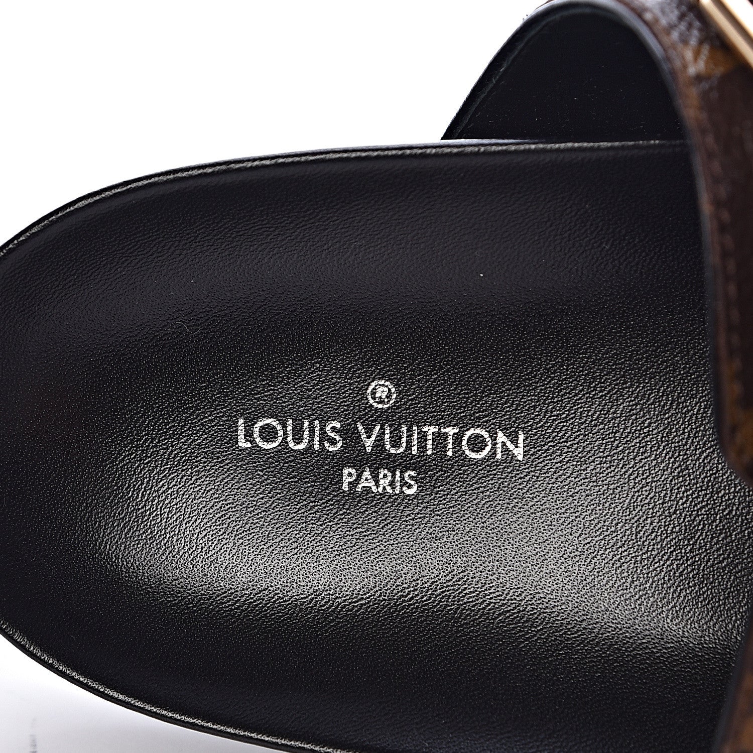 Louis Vuitton Monogram Bom Dia Mule Sandals 39 Black 6 of 8
