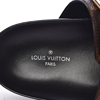 Louis Vuitton Monogram Bom Dia Mule Sandals 39 Black 6 of 8