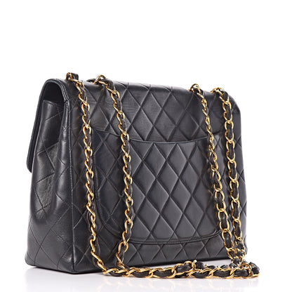 Chanel Lambskin Quilted Jumbo Single Flap Black 4 of 22