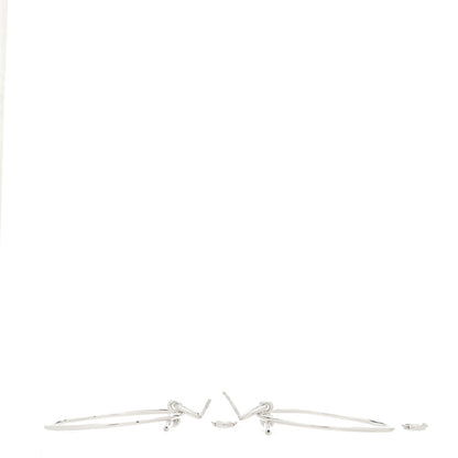 Hermes Sterling Silver MM Loop Earrings 3 of 5