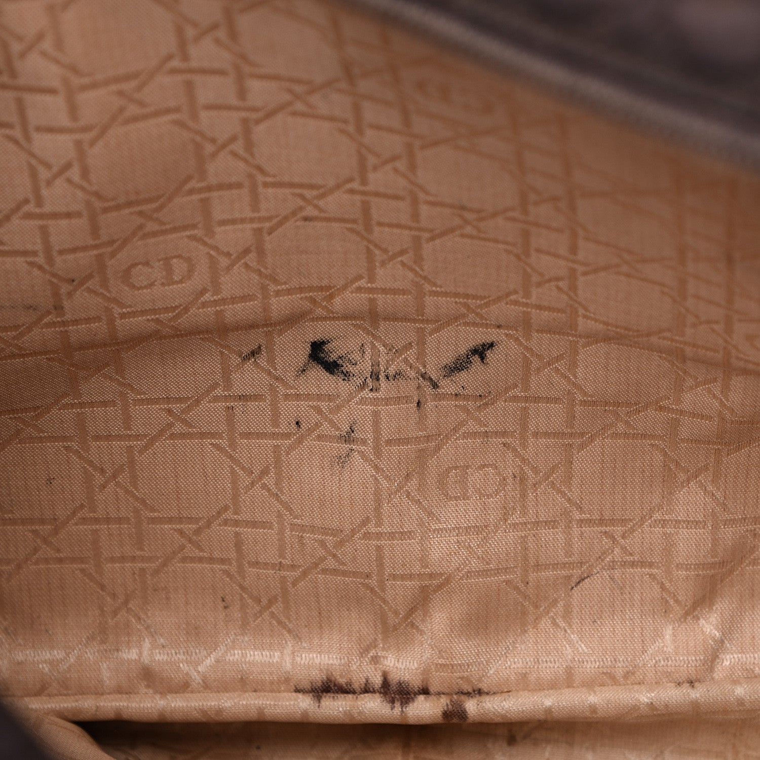 Christian Dior Nylon Cannage Large Lady Dior Tote Brown 17 of 24
