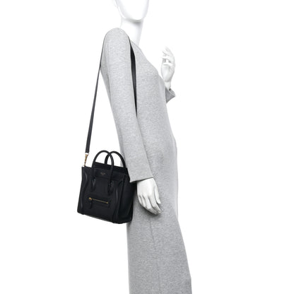 Celine Smooth Calfskin Nano Luggage Black 2 of 11