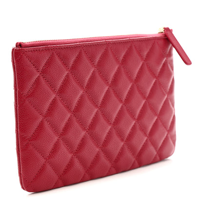 Chanel Caviar Quilted Small Zipped Pouch Pink 3 of 9