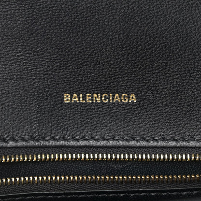 Balenciaga Shiny Box Calfskin Small Hourglass Top Handle Bag Black 6 of 12