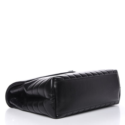 Saint Laurent Calfskin Y Quilted Monogram Medium Loulou Chain Satchel Black 4 of 10
