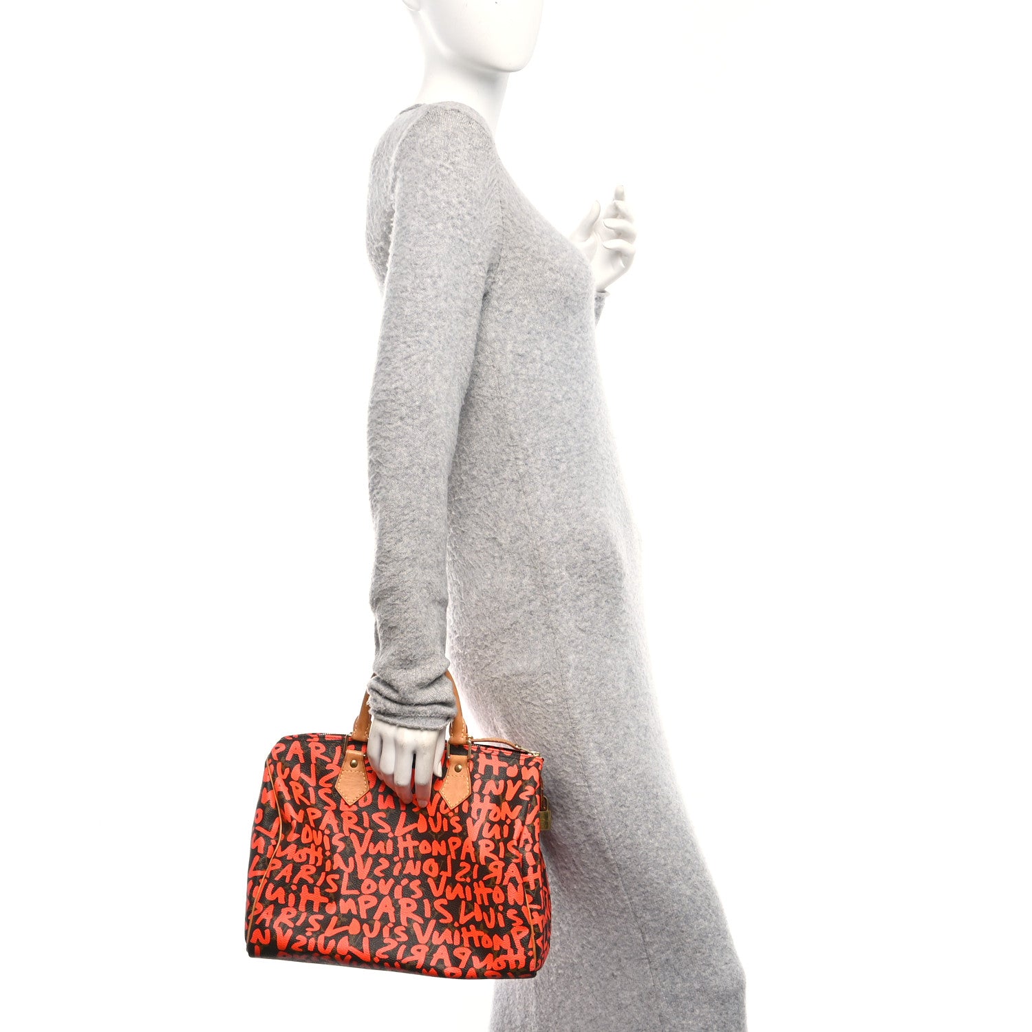 Louis Vuitton Monogram Graffiti Speedy 30 Orange 2 of 11