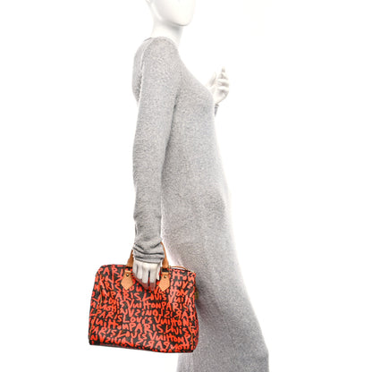 Louis Vuitton Monogram Graffiti Speedy 30 Orange 2 of 11