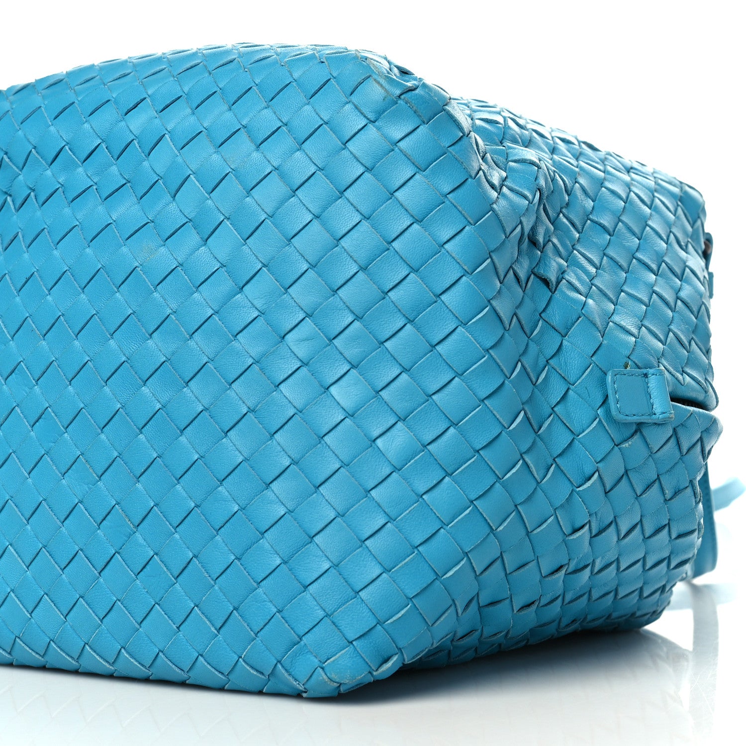 Bottega Veneta Nappa Intrecciato Cube Messenger Turquoise 8 of 8