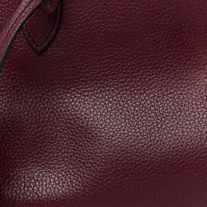 Alexander McQueen Pebbled Calfskin Mini Padlock Tote Bordeaux 10 of 12