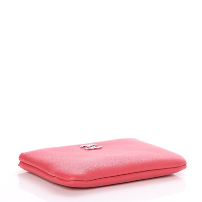 Chanel Goatskin Small CC Clover Cosmetic Case Pink 4 of 8