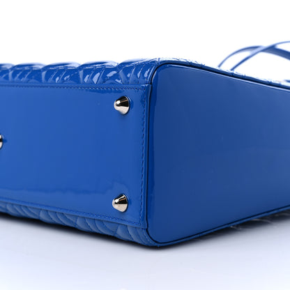 Christian Dior Patent Cannage Large Lady Dior Blue 9 of 9