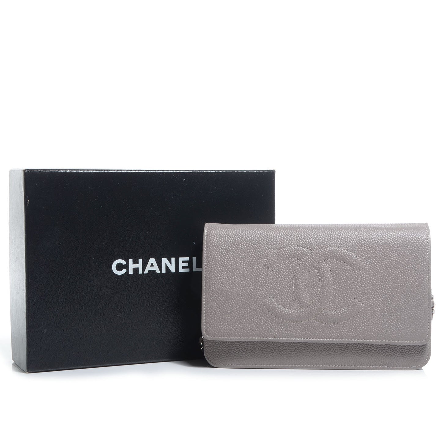 Caviar Timeless Wallet on Chain WOC Light Grey