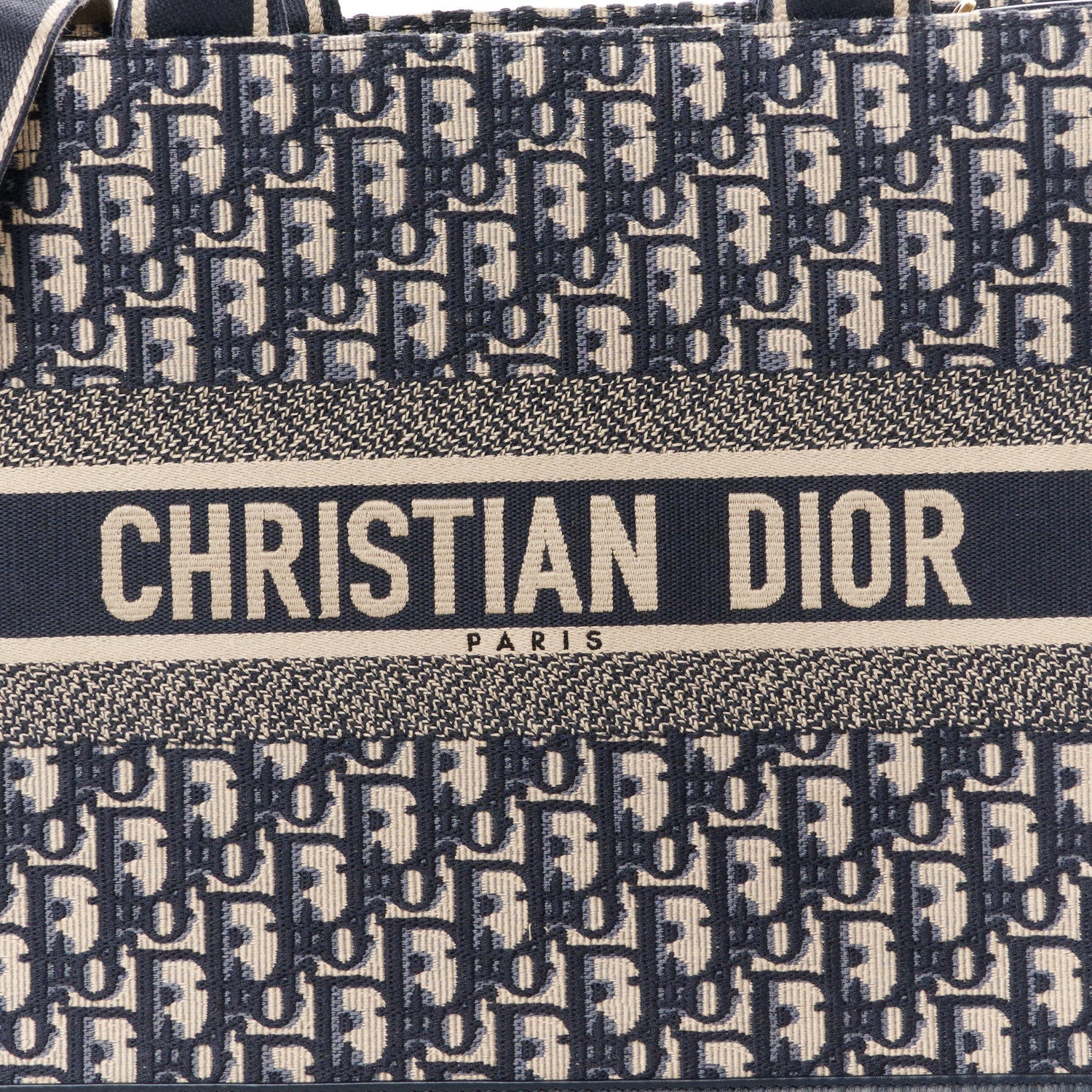 Christian Dior Oblique Calfskin Medium Book Tote With Strap Blue Multicolor 8 of 10