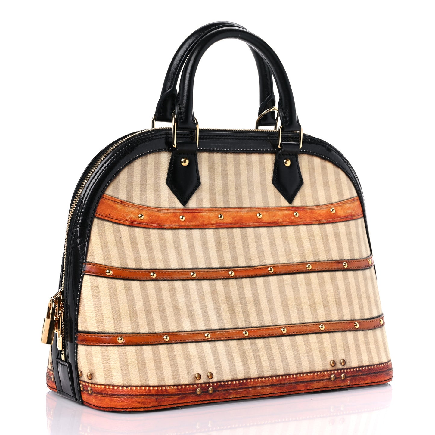 Transformed Canvas Patent Time Trunk Alma PM Beige