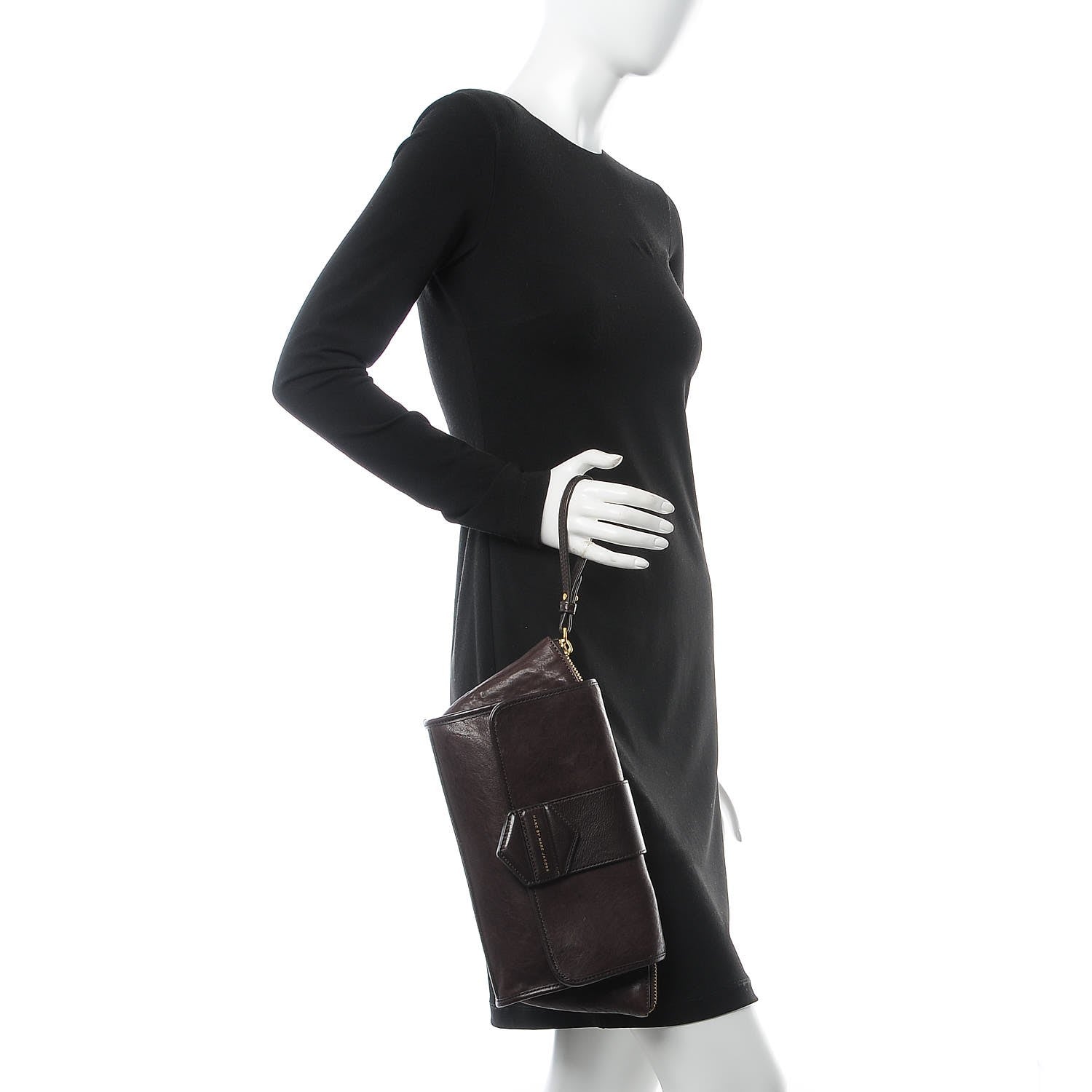 Marc Jacobs MARC by Lambskin Flap Zip Clutch Burgundy 2 of 8