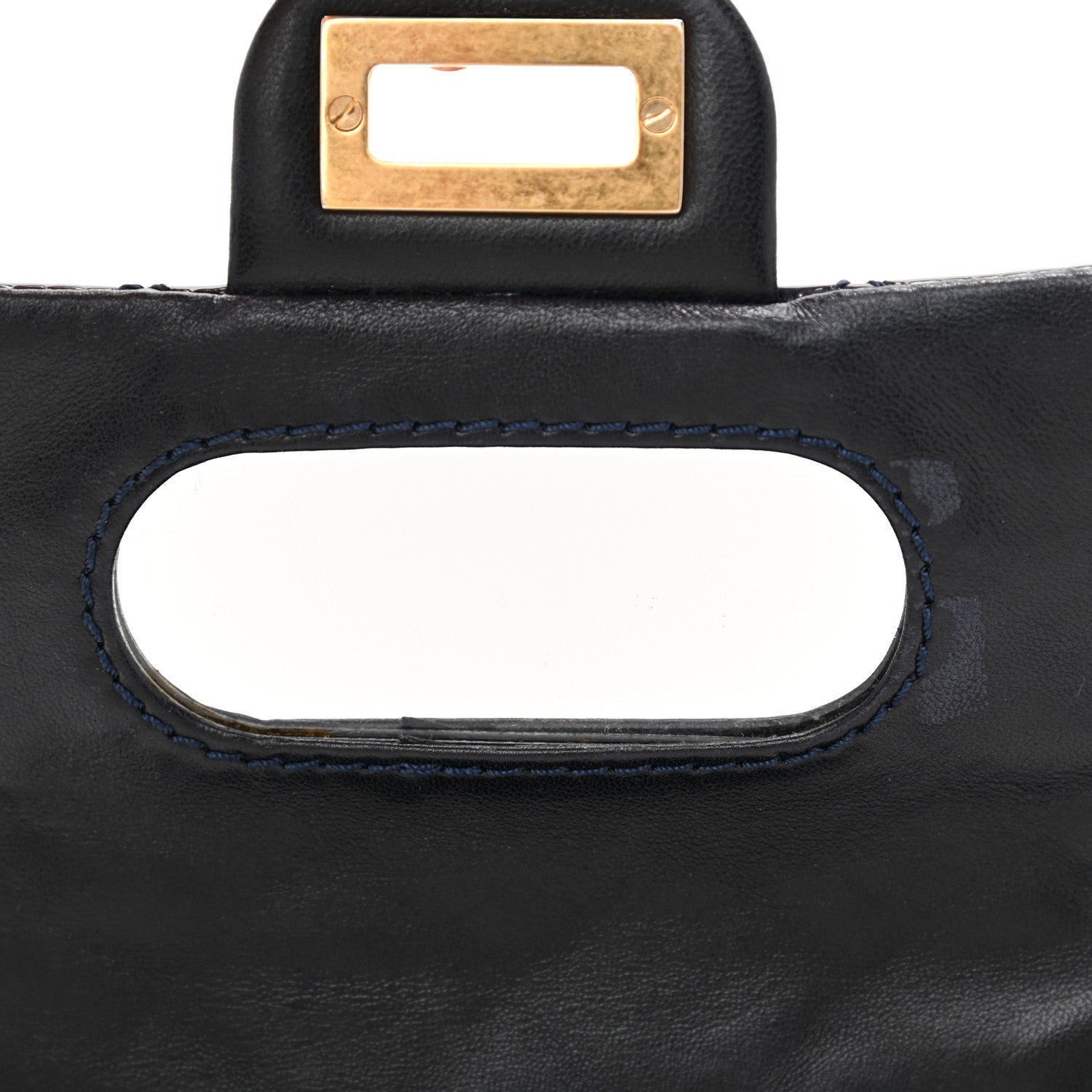 Chanel Patent Quilted Reissue Double Flap Clutch Navy 8 of 11