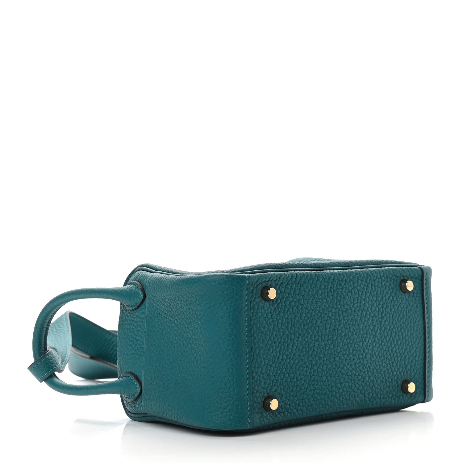 Hermes Taurillon Clemence Mini Lindy 20 Vert Bosphore 3 of 8