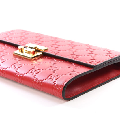 Gucci Guccissima Padlock Clutch Hibiscus Red 7 of 12