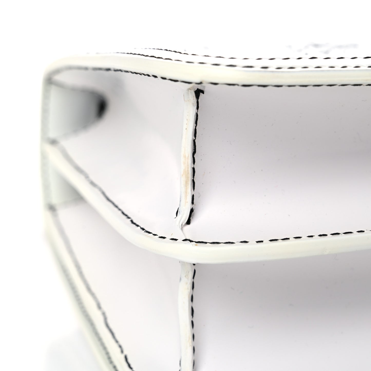 Calfskin Monogram Embossed Small TB Chain Bag Optic White